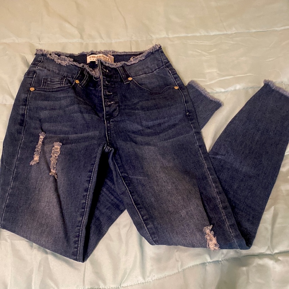 Dark denim jeans